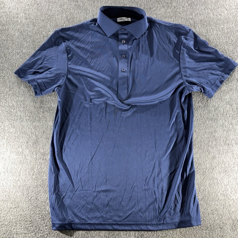 Collars and Co Dress Collar Polo Shirt Mens Small Navy NWOT